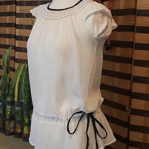 TRASH Vintage 90s drawstring top cap sleeve S